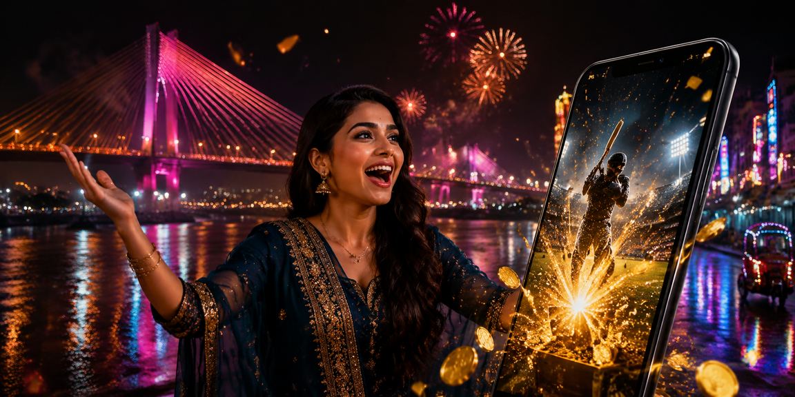 বরিশালে নিয়ন আলোয় ক্রিকেট বেটিং উপভোগ করছেন একজন ব্যবহারকারী